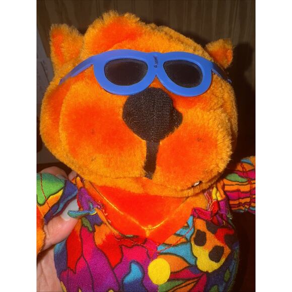 ⭐️Vintage Nanco Heathcliff in Shirt&Sun glasses 2000 Plush Stuffed Animal 11" - Picture 7 of 12